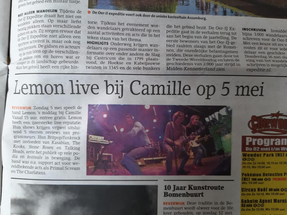 Lemon Amsterdam live at Camille Beverwijk may 2019