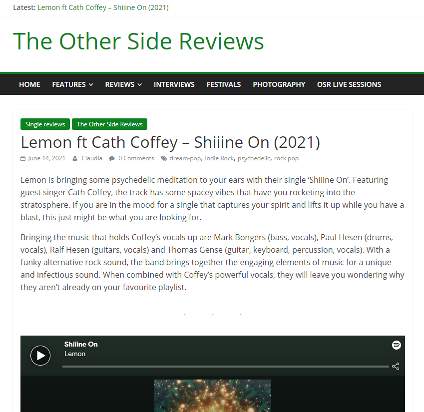 Review Shiiine On Lemon Amsterdam on Other Side Reviews